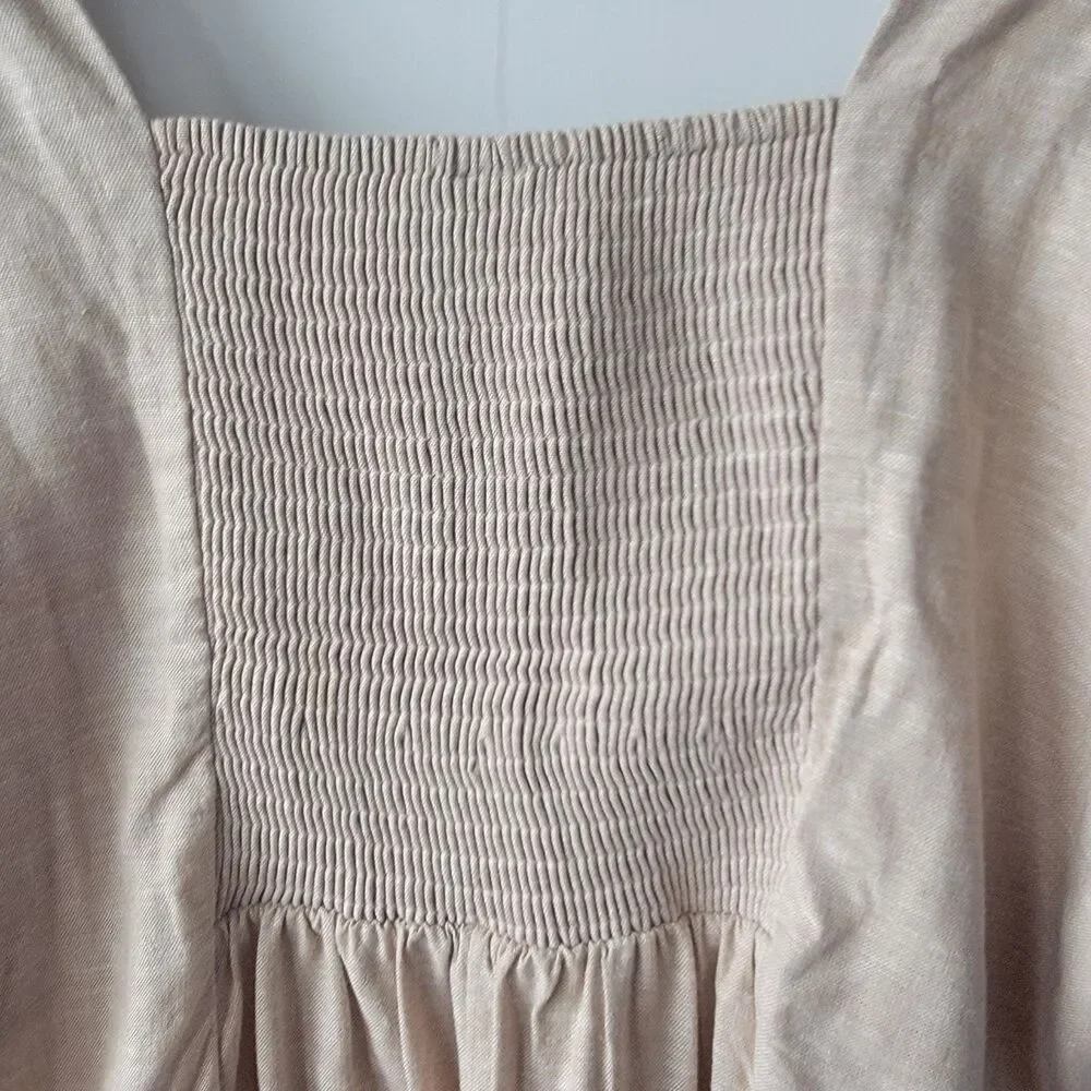 old‎ navy women's fit & flare linen blend midi dress size XL minimalist - Picture 5 of 7
